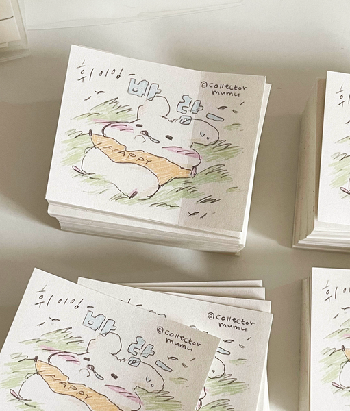 [collector mumu] 휘이잉 바람 햄찌 Paper Sticker (3ea)