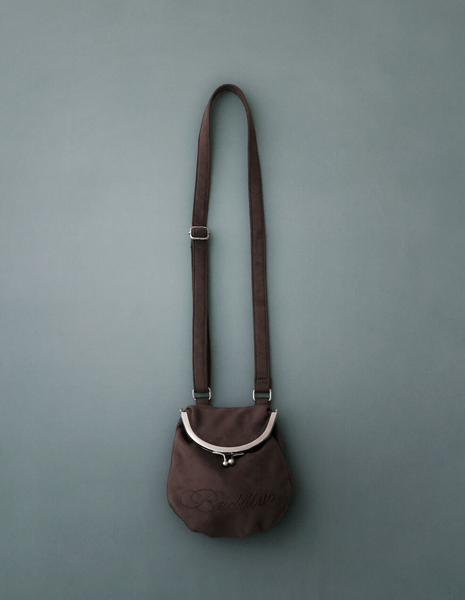 [BadBlue] Suede Purse Crossbody Bag Brown