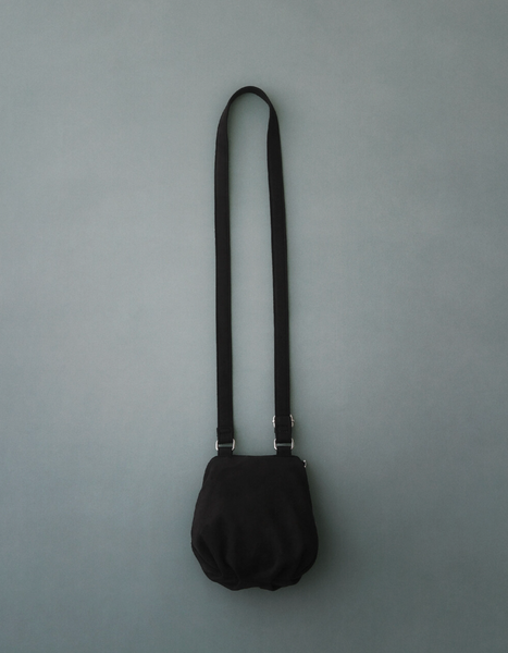 [BadBlue] Suede Purse Crossbody Bag Black