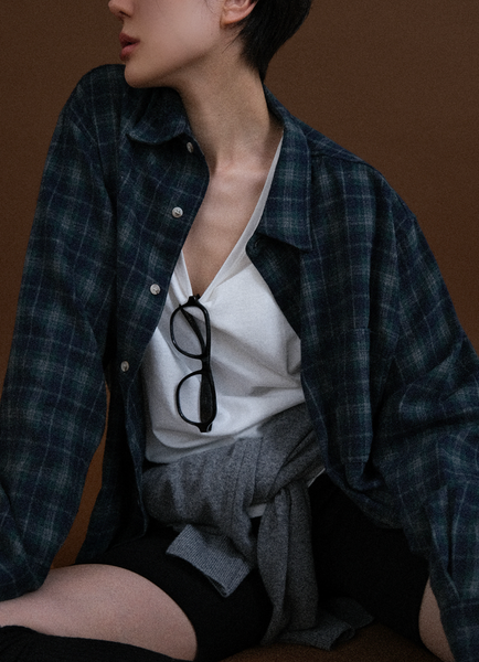 [AUTUMN] Clay Checkered Shirt