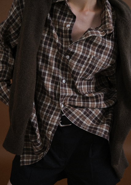 [AUTUMN] Clay Checkered Shirt