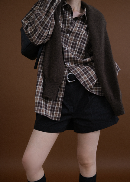 [AUTUMN] Clay Checkered Shirt