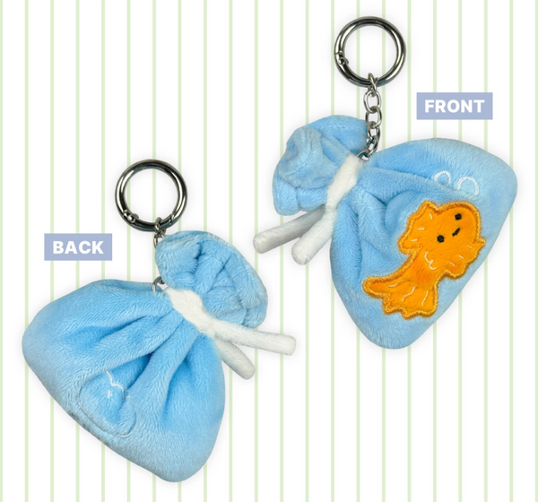 [HOOKKA HOOKKA STUDIO] Soft Fluffy Keyring (Fish in a bag)