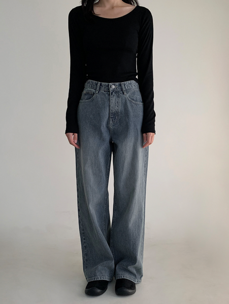 [SLOWAND] # SLOWMADE Corduroy Washed-Wide Denim Pants