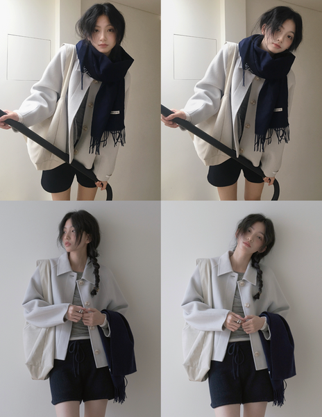 [SLOWAND] # SLOWMADE Hidden Handmade Short Coat (PRE-ORDER)