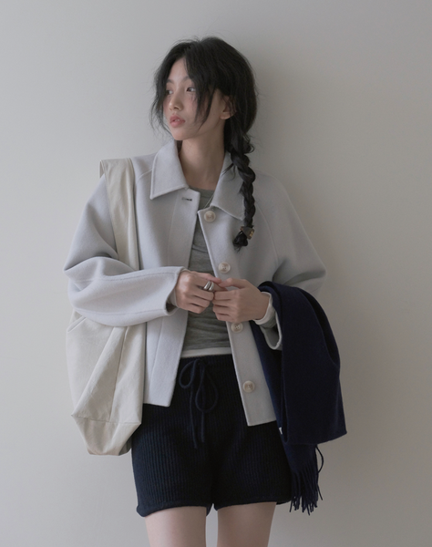 [SLOWAND] # SLOWMADE Hidden Handmade Short Coat (PRE-ORDER)