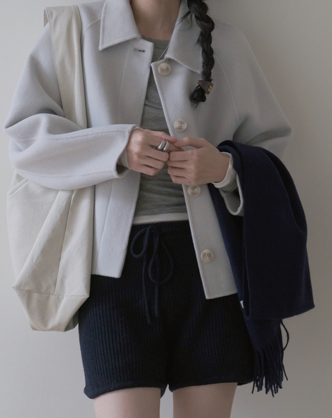 [SLOWAND] # SLOWMADE Hidden Handmade Short Coat (PRE-ORDER)