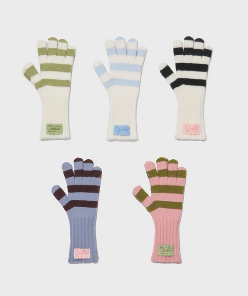 [Rockfish Weatherwear] STRIPE RIBBED GLOVES