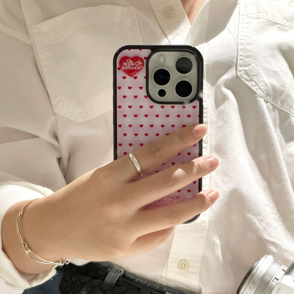 [collagevacance] Heart Logo Pendant Glass Bumper Case (Heart Type)