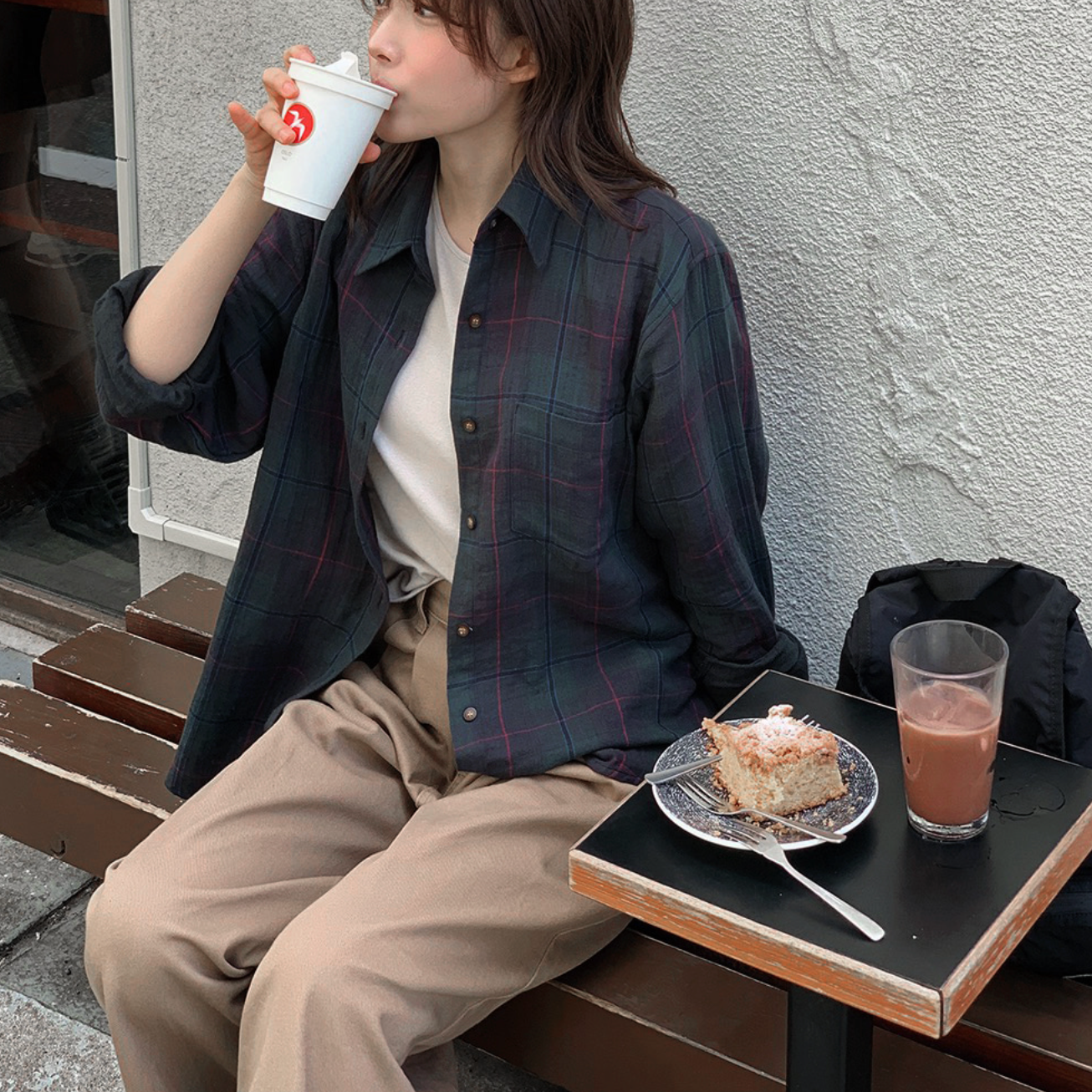 [SLOWAND] # SLOWMADE Dover Tartan Check Cotton Shirt