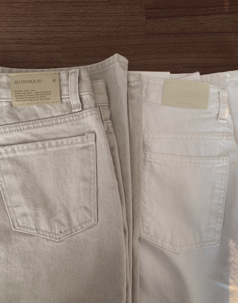 [SLOWAND] # SLOWMADE Salt Gray More Wide Denim Pants