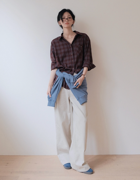 [SLOWAND] # SLOWMADE Salt Gray More Wide Denim Pants