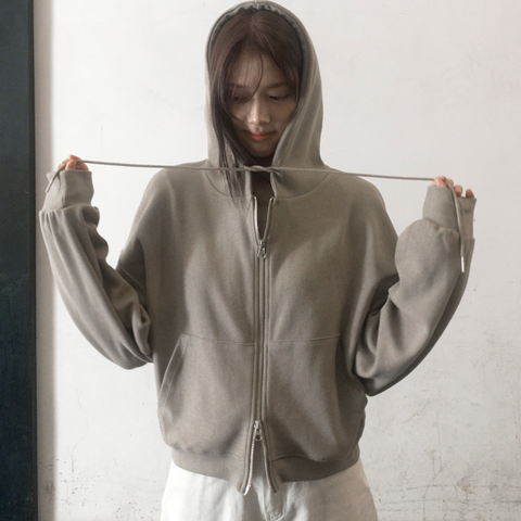 [SLOWAND] # SLOWMADE Training Hood Zip-Up