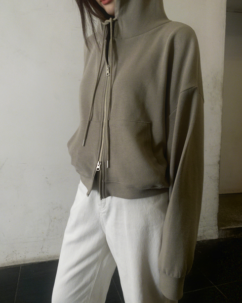 [SLOWAND] # SLOWMADE Training Hood Zip-Up