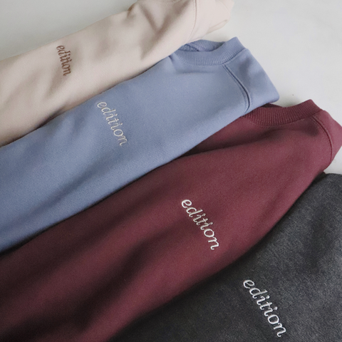 [SLOWAND] # SLOWMADE Edition Embroidered Lettering Sweatshirt