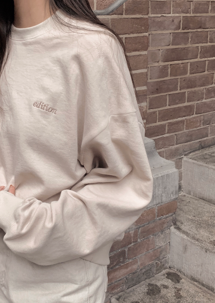 [SLOWAND] # SLOWMADE Edition Embroidered Lettering Sweatshirt