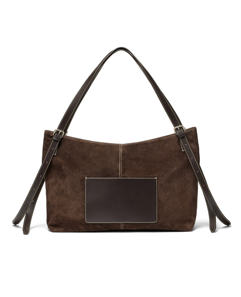 [Matin Kim] TWO WAY STRAP SUEDE LEATHER BAG IN BROWN