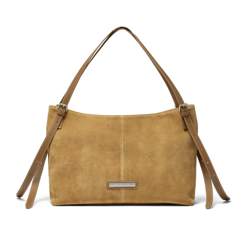 [Matin Kim] TWO WAY STRAP SUEDE LEATHER BAG IN BEIGE