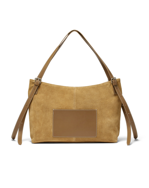 [Matin Kim] TWO WAY STRAP SUEDE LEATHER BAG IN BEIGE