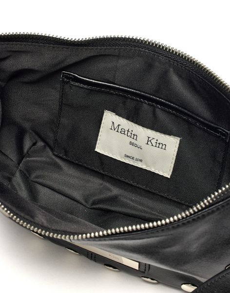 [Matin Kim] STUD LEATHER SHOULDER BAG IN BLACK