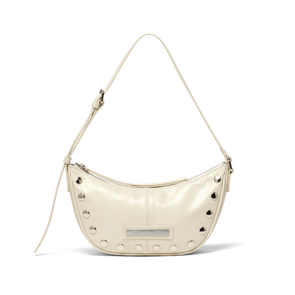 [Matin Kim] STUD LEATHER SHOULDER BAG IN IVORY