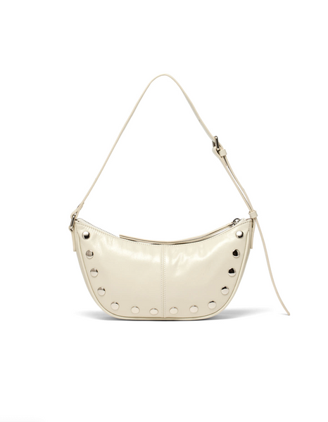 [Matin Kim] STUD LEATHER SHOULDER BAG IN IVORY