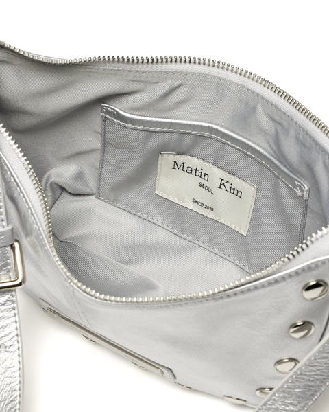 [Matin Kim] STUD LEATHER SHOULDER BAG IN SILVER