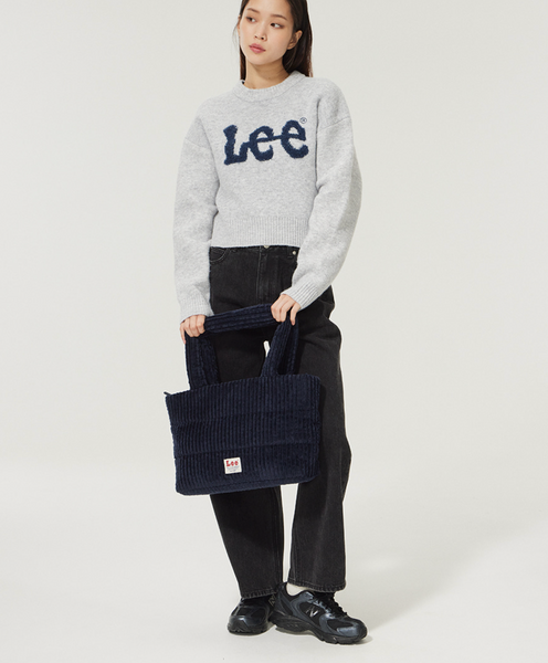 [LEE] Corduroy Square Shoulder Bag Navy