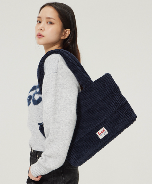 [LEE] Corduroy Square Shoulder Bag Navy