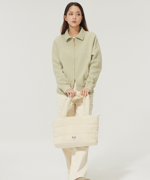 [LEE] Corduroy Square Shoulder Bag Ivory