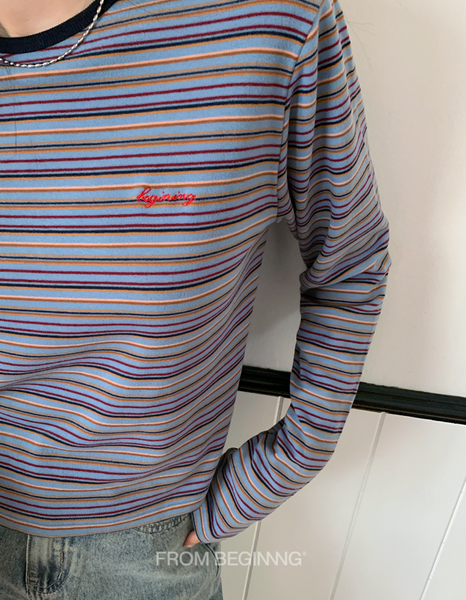 [FROM BEGINNING] [MADE] Beginning Napping Stripe Tee