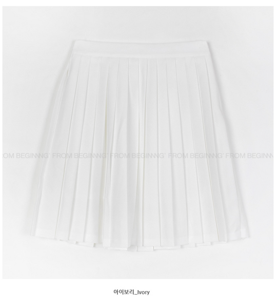 [FROM BEGINNING] Like Pleats Midi Skirt