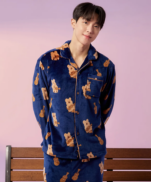 [SPAO X Dinotaeng] Sleeping Pyjama Set (Navy)