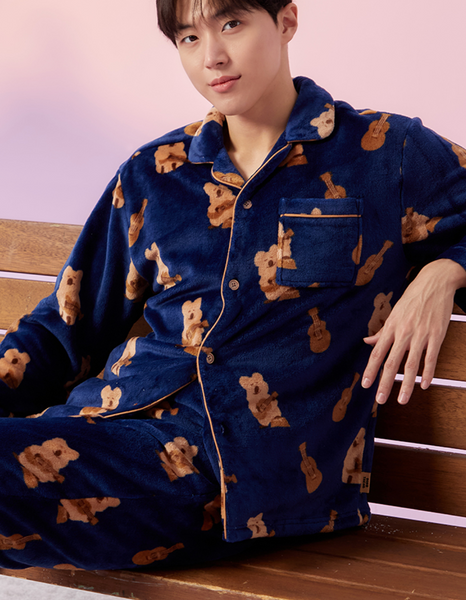 [SPAO X Dinotaeng] Sleeping Pyjama Set (Navy)