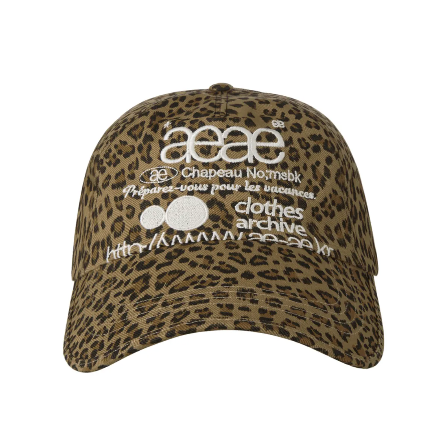 [aeae] WEB LOGO LEOPARD CAP [MUSTARD]