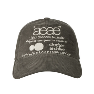 [aeae] WEB LOGO CORDUROY CAP [BROWN]