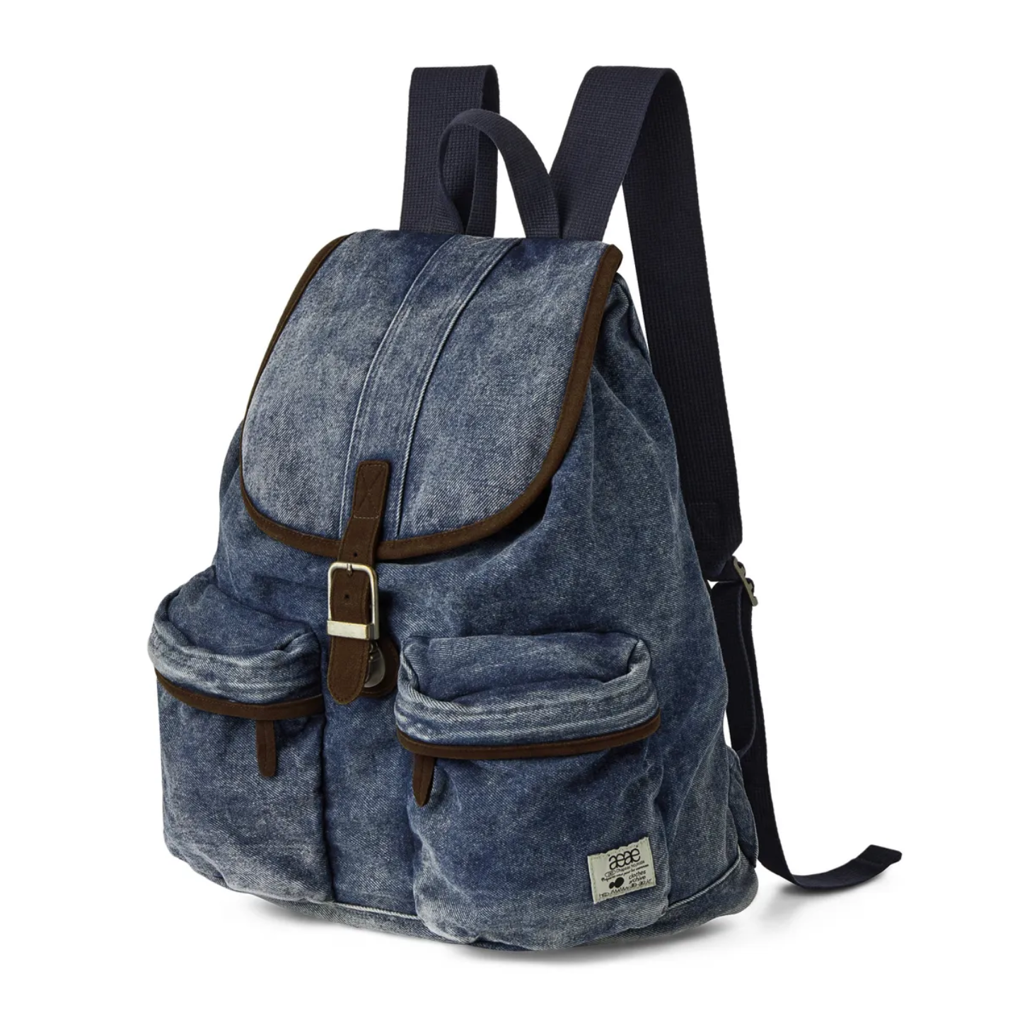 [aeae] OUT POCKET DENIM BACKPACK [MID BLUE]