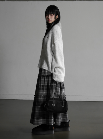 BINARY01] Hayden Checkered Long Skirt – Ohue