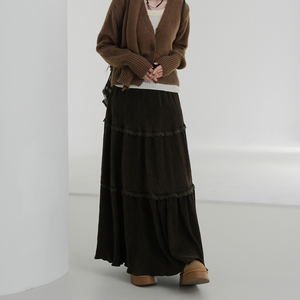 [BINARY01] Musk Corduroy Long Skirt