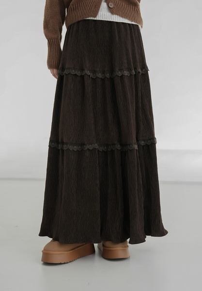 [BINARY01] Musk Corduroy Long Skirt