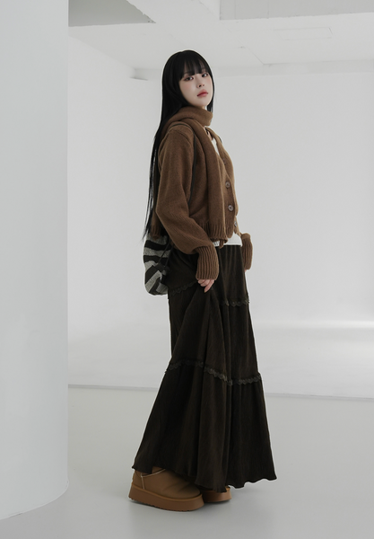 [BINARY01] Musk Corduroy Long Skirt