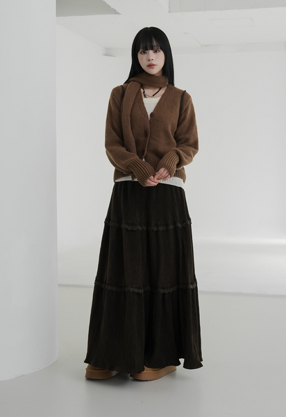 [BINARY01] Musk Corduroy Long Skirt