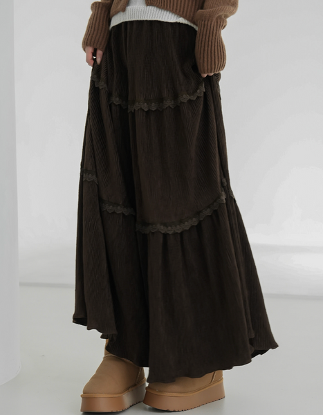 [BINARY01] Musk Corduroy Long Skirt