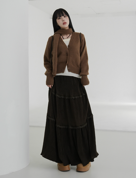 [BINARY01] Musk Corduroy Long Skirt