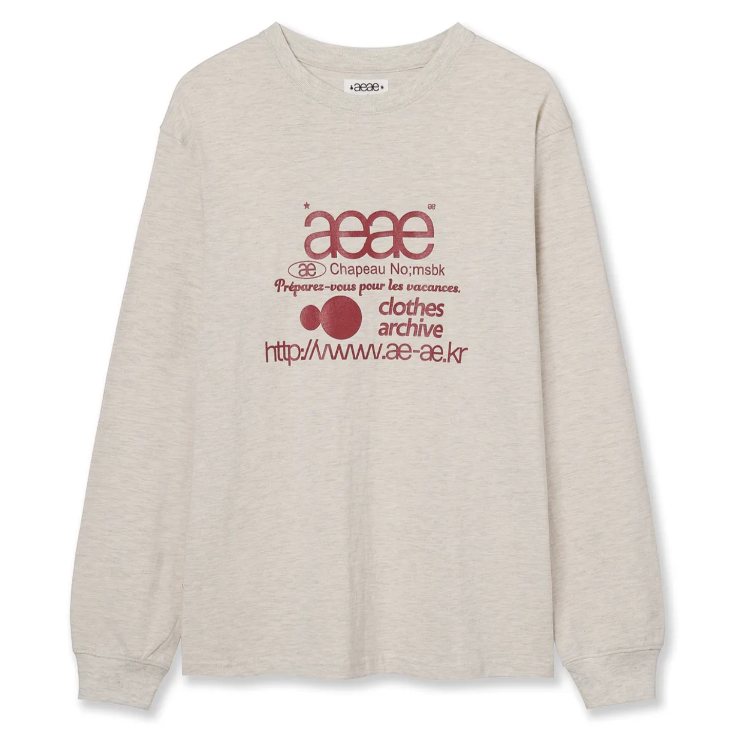 [aeae] WEB LOGO L/S [OATMEAL]