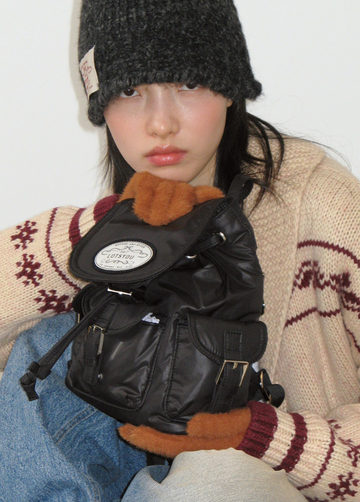 LOTSYOU] Nostalgia chubby Backpack Black – Ohue