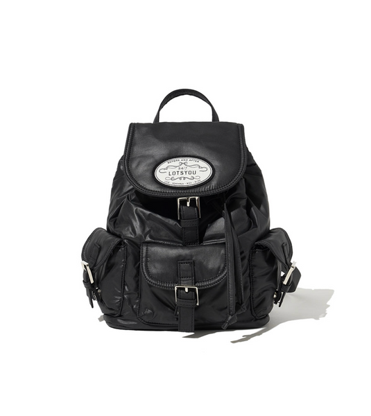 [LOTSYOU] Nostalgia chubby Backpack Black