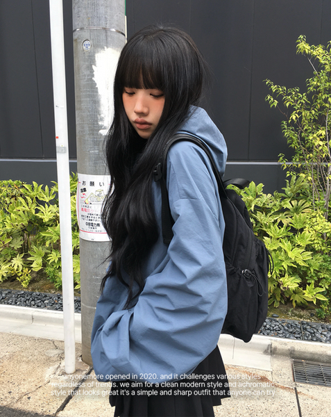 [anyonemore] Pori Nylon Hoodie Windbreaker Jacket