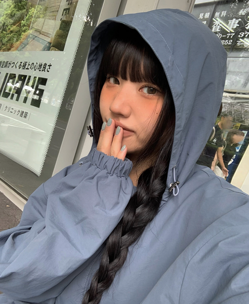 [anyonemore] Pori Nylon Hoodie Windbreaker Jacket