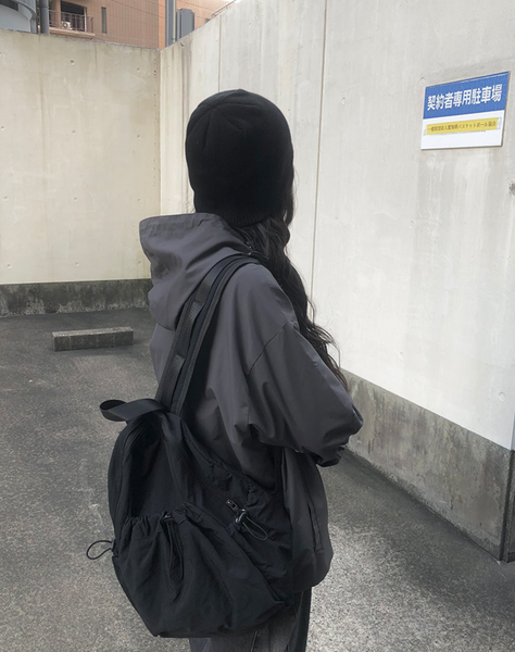 [anyonemore] Pori Nylon Hoodie Windbreaker Jacket